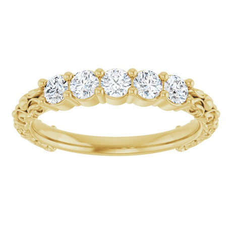 14K Yellow Gold 1/2 CTW Natural Diamond Anniversary Band