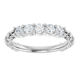 14K White Gold 1/2 CTW Natural Diamond Anniversary Band