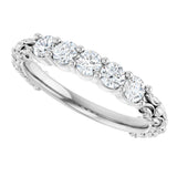 14K White Gold 1/2 CTW Natural Diamond Anniversary Band
