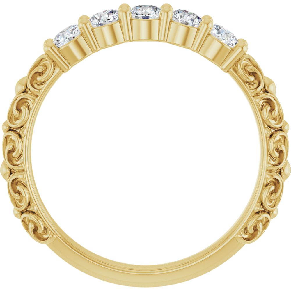 14K Yellow Gold 1/2 CTW Natural Diamond Anniversary Band