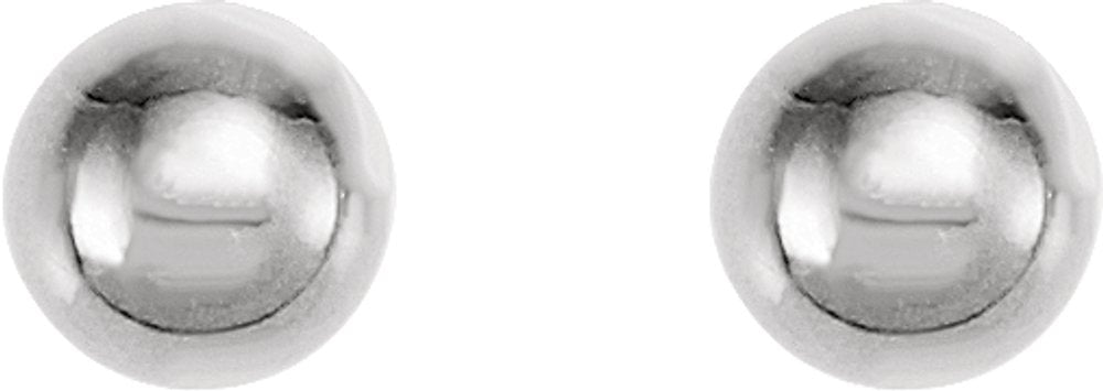 Titanium 4 mm Ball Stud Piercing Earrings