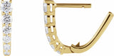 14K Yellow Gold 1/2 CTW Lab-Grown Diamond 12.95 mm Hoop Earrings