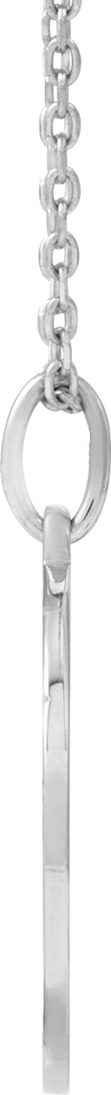 Sterling Silver Engravable Basketball 16-18" Necklace