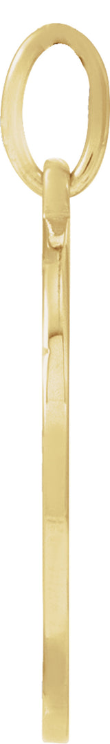 14K Yellow Gold Engravable Basketball Pendant