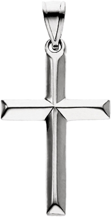 14K White Gold Cross Pendant