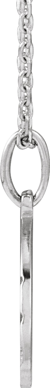Sterling Silver Engravable Football 16-18" Necklace