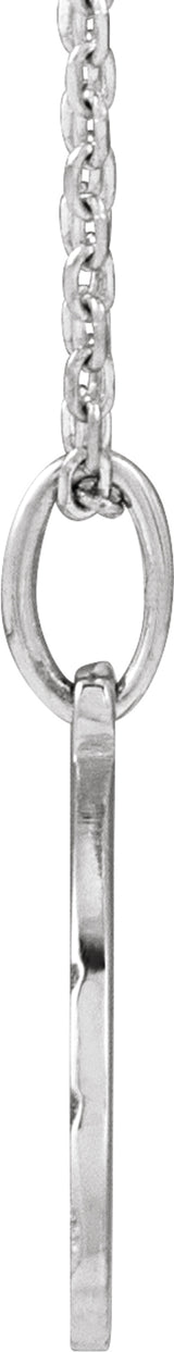 Sterling Silver Engravable Football 16-18" Necklace