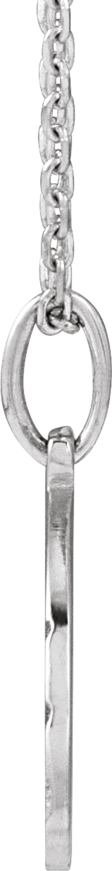 Sterling Silver Engravable Football 16-18" Necklace