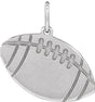 Sterling Silver Engravable Football Pendant