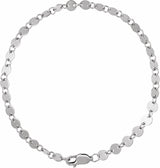 Sterling Silver 4 mm Mirror 7" Chain