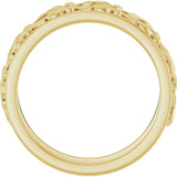 14K Yellow Gold 1/4 CTW Natural Diamond Floral Accented Band