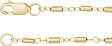 14K Yellow Gold-Filled 1.7 mm Satellite Bar Cable 18" Chain