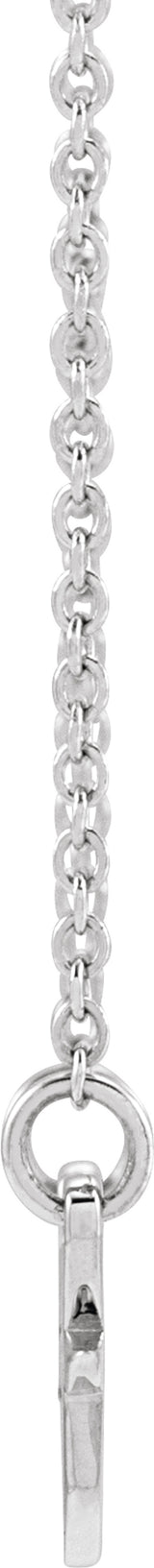 Sterling Silver Engravable Ribbon 16" Necklace