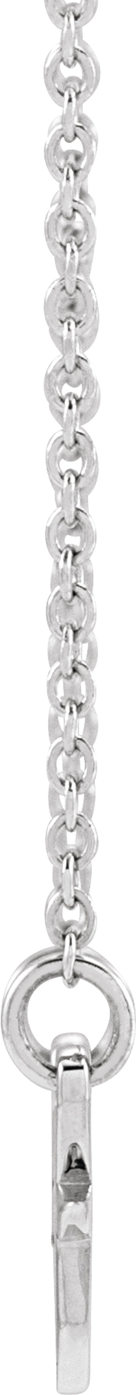 Sterling Silver Engravable Ribbon 16" Necklace