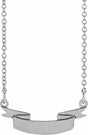 Sterling Silver Engravable Ribbon 16" Necklace