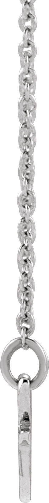 Sterling Silver Engravable Ribbon 16" Necklace