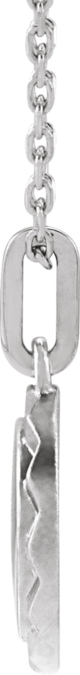 Sterling Silver Engravable Sunburst 16-18" Necklace