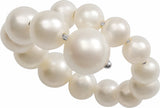 Sterling Silver Cultured White Freshwater Pearl Ring