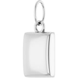 Sterling Silver Engravable Puffed Dog Tag Pendant