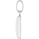 Sterling Silver Engravable Puffed Dog Tag Pendant