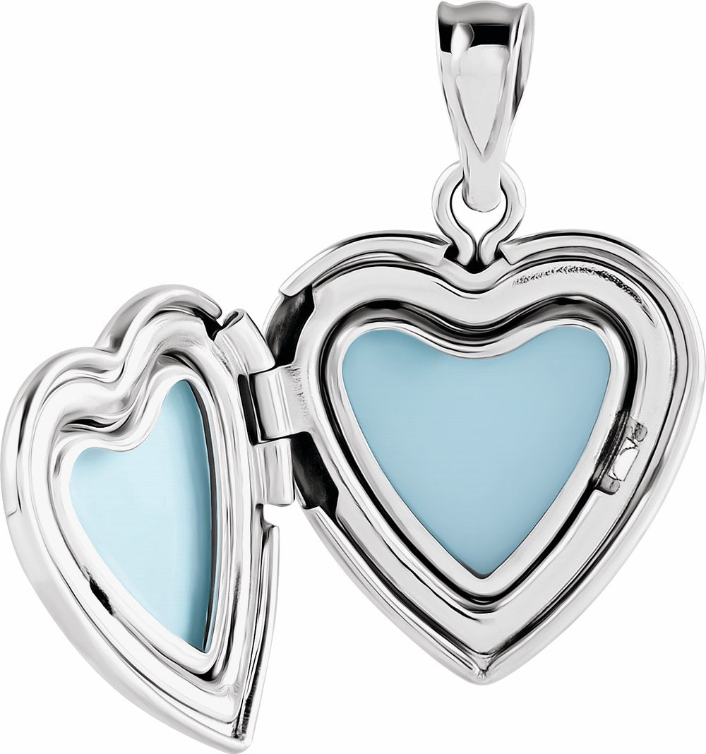 Sterling Silver Engravable Heart Locket