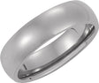 Titanium 6 mm Comfort-Fit Half Round Band Size 7