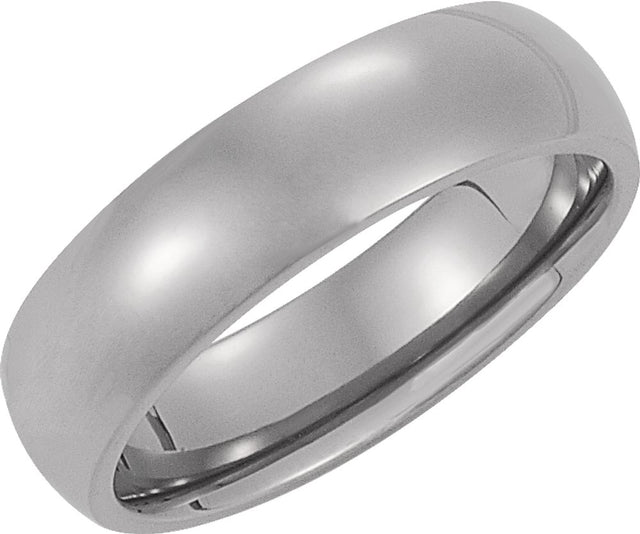 Titanium 6 mm Comfort-Fit Half Round Band Size 6