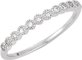 14K White 1/6 CTW Natural Diamond Anniversary Band Size 7