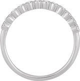 14K White 1/6 CTW Natural Diamond Anniversary Band Size 7