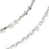 14K White 1.75 mm Diamond-Cut Cable 7" Chain