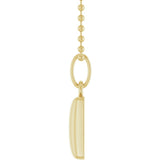 18K Yellow Gold-Plated Sterling Silver Engravable Puffed Dog Tag 18" Necklace