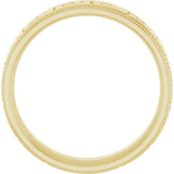 14K Yellow Gold 6 mm Greek Key Milgrain Band Size 8