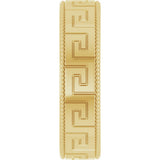 14K Yellow Gold 6 mm Greek Key Milgrain Band Size 8