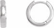 Platinum Hinged 14 mm Hoop Earrings
