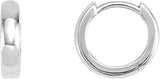14K White 10 mm Hoop Earrings