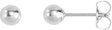 Sterling Silver 4 mm Ball Stud Earrings
