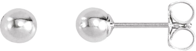 Sterling Silver 4 mm Ball Stud Earrings