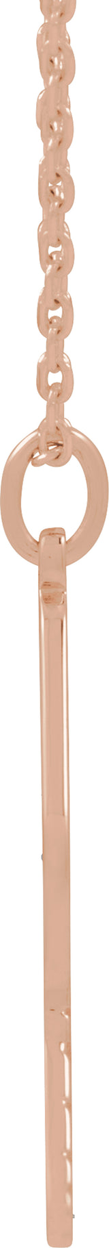 14K Rose Engravable Pickleball Paddle 16-18" Necklace