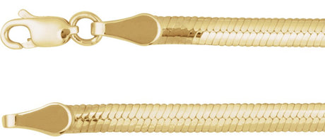 14K Yellow/White Gold 3.2 mm Reversible Diamond-Cut Snake 18" Chain