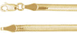 14K Yellow/White Gold 3.2 mm Reversible Diamond-Cut Snake 18" Chain