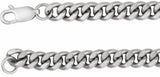 Sterling Silver 4.8 mm Curb 8" Chain