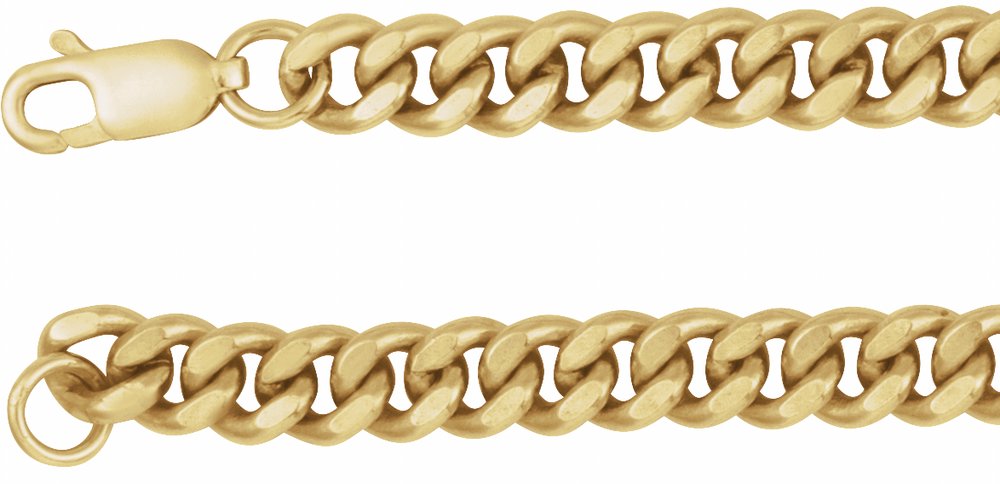 14K Yellow Gold-Filled 4.8 mm Curb 8" Chain