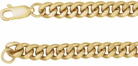 14K Yellow Gold-Filled 4.8 mm Curb 8" Chain