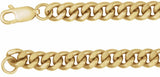 14K Yellow Gold-Filled 4.8 mm Curb 8" Chain
