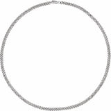 Sterling Silver 4.8 mm Curb 18" Chain