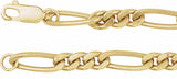 14K Yellow Gold-Filled 5.2 mm Figaro 24" Chain