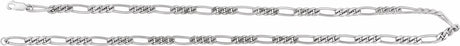 Sterling Silver 5.2 mm Figaro 18" Chain
