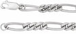 Sterling Silver 5.2 mm Figaro 24" Chain