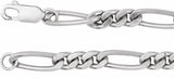 Sterling Silver 5.2 mm Figaro 24" Chain