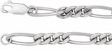 Sterling Silver 5.2 mm Figaro 8" Chain
